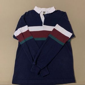 L.L Bean Multicolor Large Rugby Shirt
